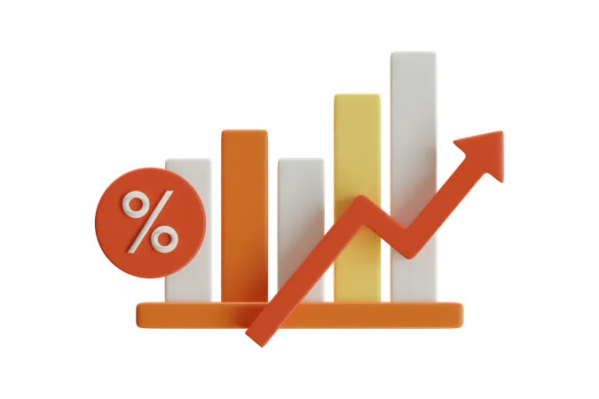 Impôt sur la croissance  3D Icon