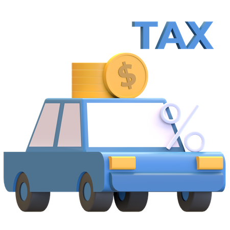 Taxe de transport automobile  3D Icon