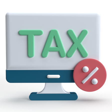 Taxe en ligne  3D Icon