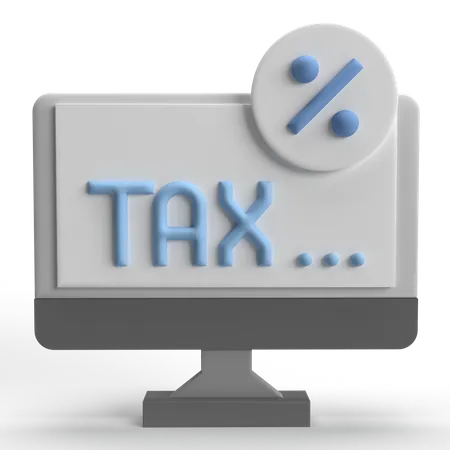 Taxe en ligne  3D Icon