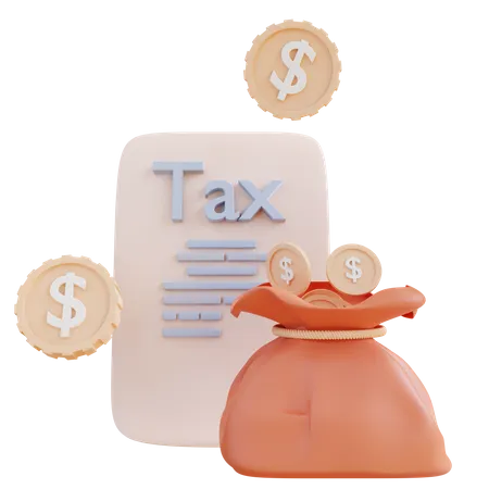 Taxe financière  3D Illustration