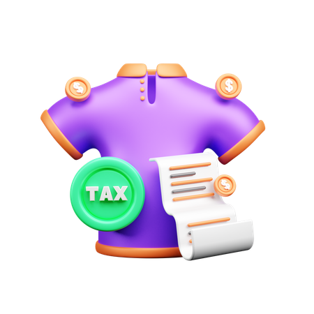 Taxe sur les vêtements  3D Icon