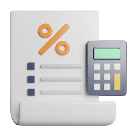 Taxes Finance Accounting 3D Icon