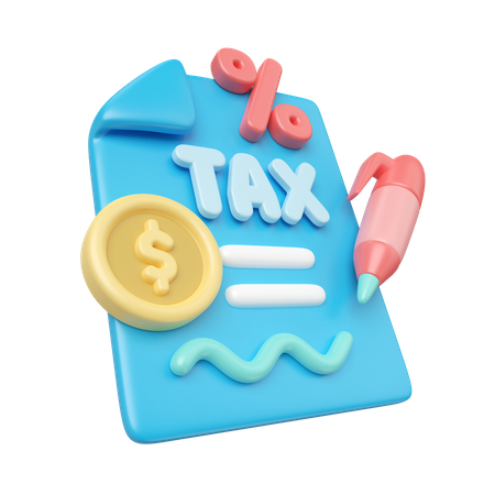 Taxes  3D Icon