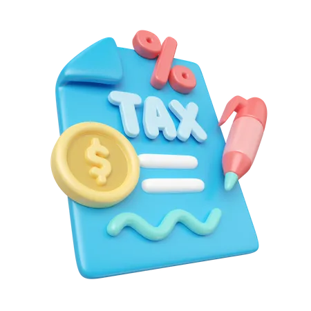 Taxes  3D Icon