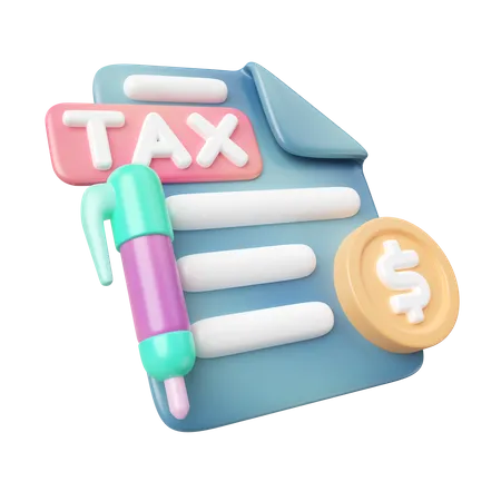 This Is Taxes 3 D Render Illustration Icon High Resolution Png File Isolated On Transparent Background Available 3 D Model File Format Blend Fbx And Obj 3D Icon