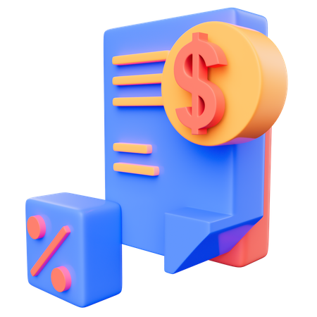 Taxes professionnelles  3D Icon