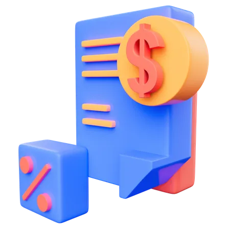 Taxes professionnelles  3D Icon