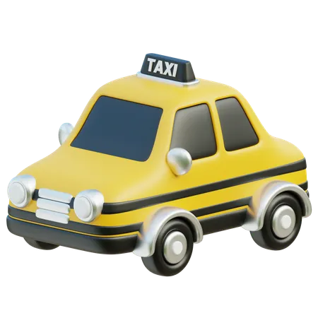 3 D Taxi Vehicle Icon 3D Icon