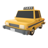 3d taxi emoji