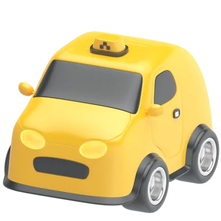 Icono De Coche Taxi 3 D 3D Icon