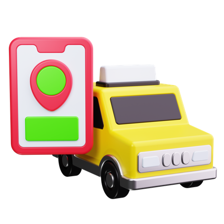 Taxi App  3D Icon