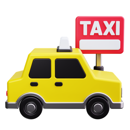 Taxi car  3D Icon