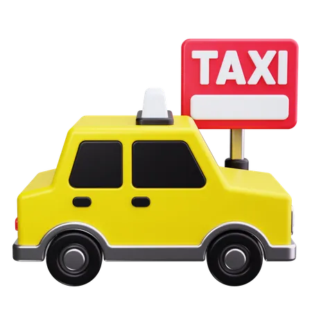 Taxi car  3D Icon