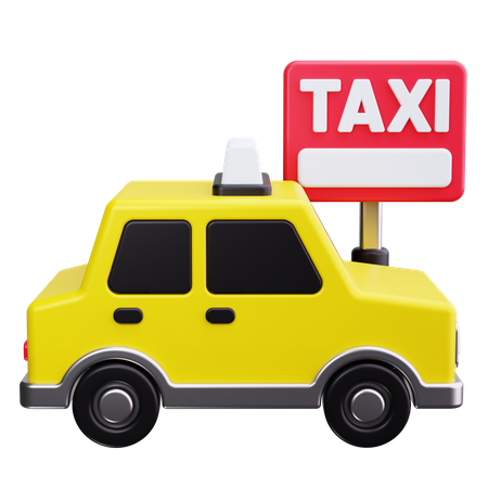 Taxi Car  3D Icon