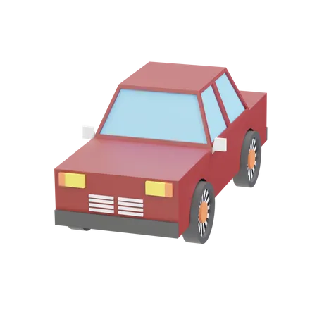 Simple Car 3 D Icon 3D Icon