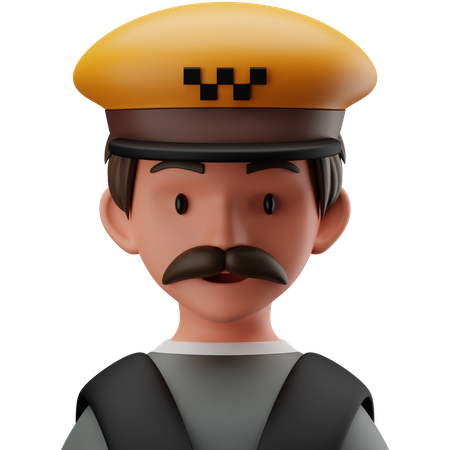 Taxi Driver  3D Icon