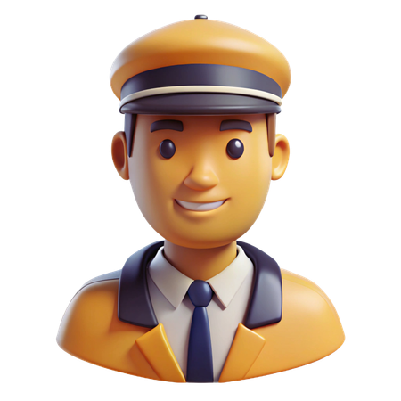 タクシー運転手アバター  3D Icon