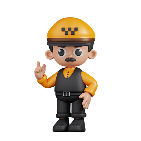 Taxi Driver Giving Advise  3D Icon