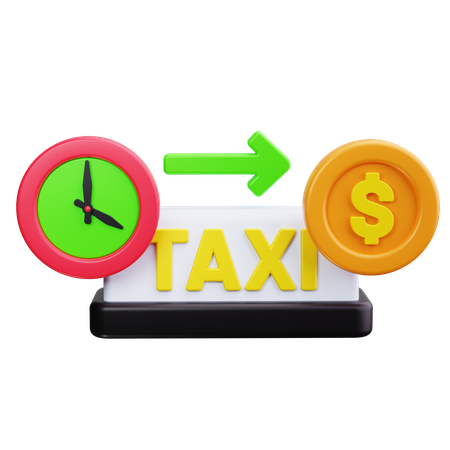 Taxi Fare  3D Icon