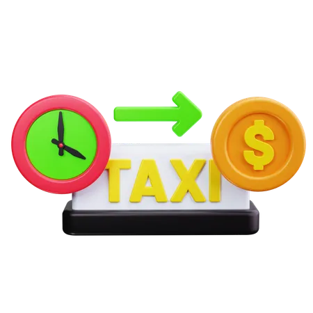 Taxi Fare  3D Icon