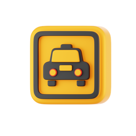 Taxi-Stoppschild  3D Icon