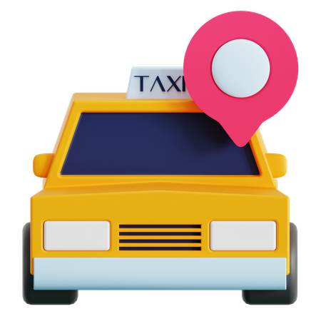 タクシーの場所  3D Icon