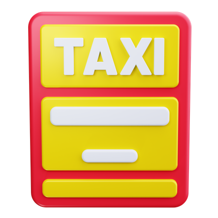 Taxi Parking  3D Icon