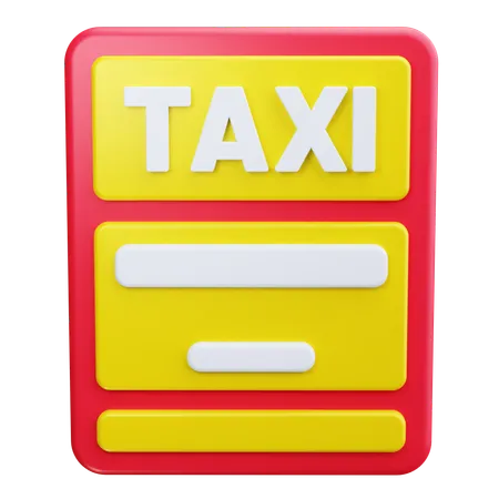 Taxi Parking  3D Icon