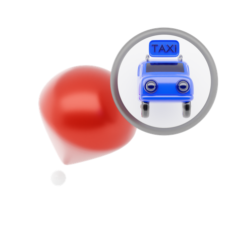 Taxi Pin  3D Icon