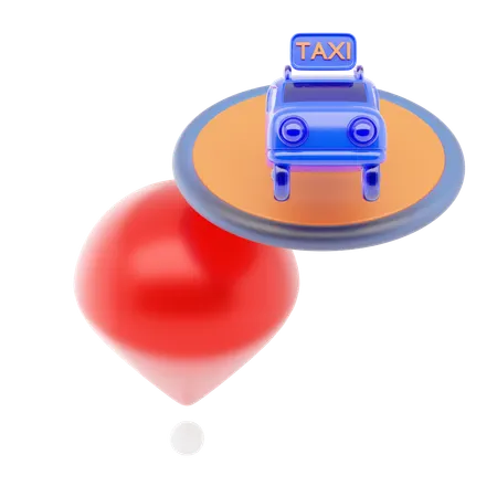 Taxi Pin  3D Icon