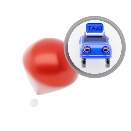 Taxi Pin  3D Icon