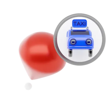 Taxi Pin  3D Icon
