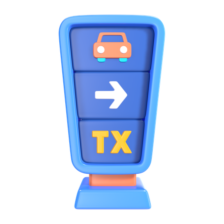 タクシー乗り場  3D Icon