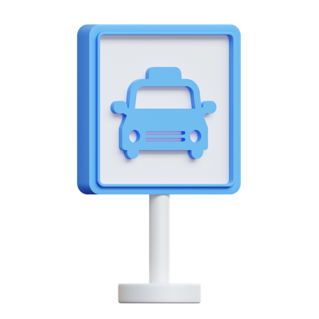 Taxi Stand  3D Icon