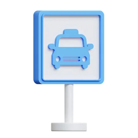 Taxi Stand  3D Icon