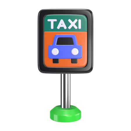 Taxi Stand  3D Icon