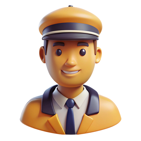 Taxifahrer-Avatar  3D Icon