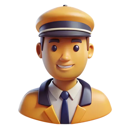 Taxifahrer-Avatar  3D Icon