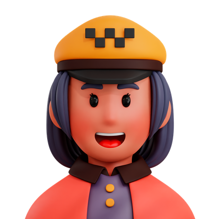 Taxifahrerin Frau  3D Icon