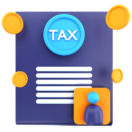 Taxpayer Identification Number  3D Icon