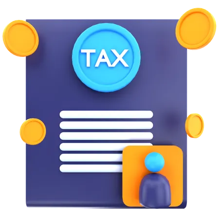 3 D Render Tax Id Illustration 3D Icon
