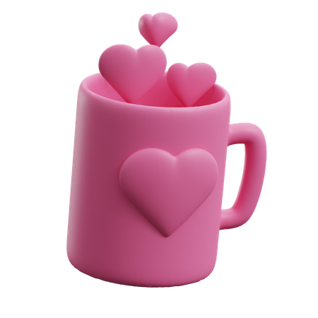 Taza de amor  3D Icon