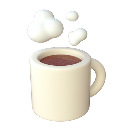 Taza de cafe caliente  3D Icon