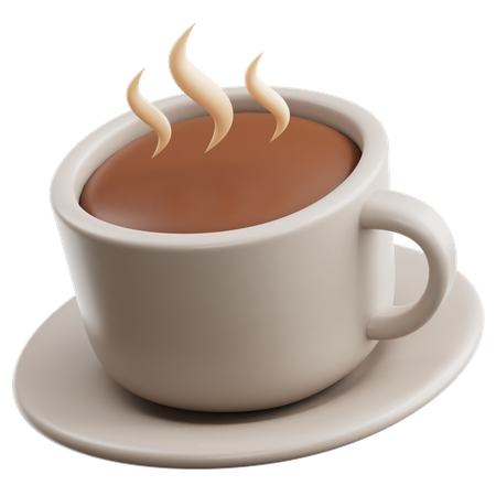 Taza de cafe caliente  3D Icon