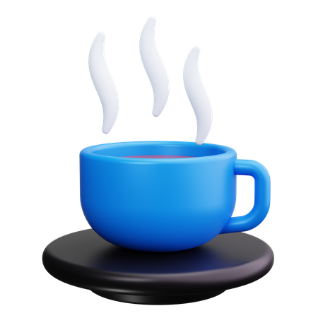 Taza de café con vapor  3D Icon