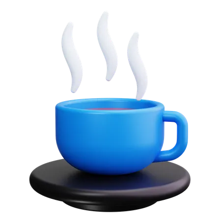 Taza de café con vapor  3D Icon