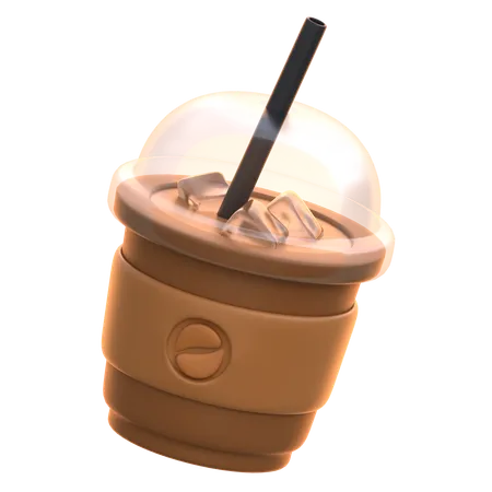 Taza de cafe helado  3D Icon