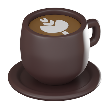 Taza de café con leche  3D Icon