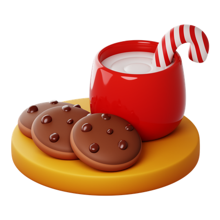 Taza de café y galletas  3D Icon